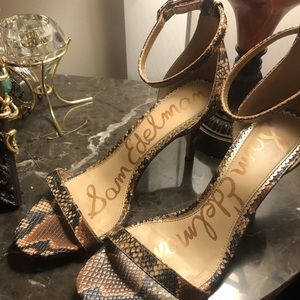 Sam Edelman multi snake sandals. 3 1/2 inches